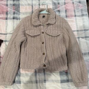 SHEIN Beige Sherpa Women’s Sweater